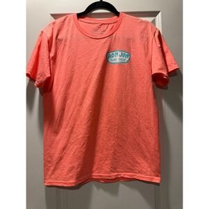 Ron Jon Surf Shop Key West Youth XL T-Shirt Neon Coral Orange Surfboards Graphic